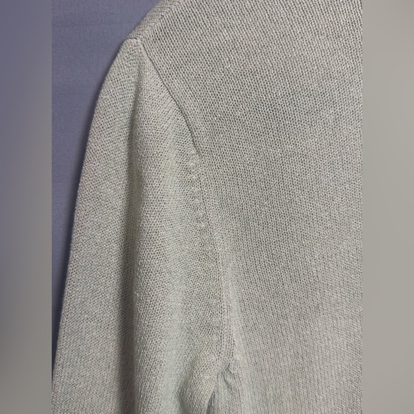 Eileen Fisher V-Neck‎ Knit Sweater – Pale Green & Tan | Women’s Medium - Picture 9 of 12